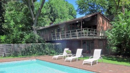 The in-ground pool was built at the same time as the house in 1957.