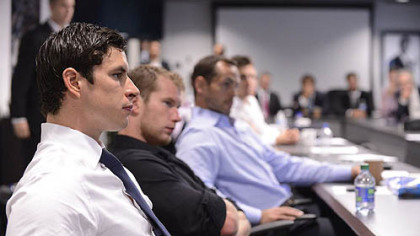 Sidney Crosby at the Toronto meeting between the NHL and the NHL Players' Association.