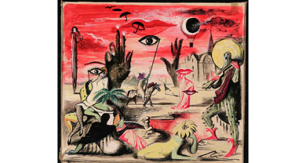 Rio Bamba Restaurant Mural Study I, 1950
Watercolor, gouache and graphite on paper by Colleen Browning.