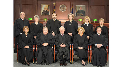 The 2012 Pennsylvania Commonwealth Court. Judge Robert Simpson is seated on the right, in the front row.