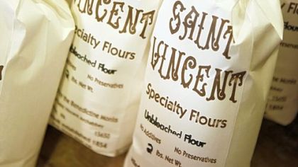 Saint Vincent flour made at the gristmill just outside of Latrobe and off Route 30.